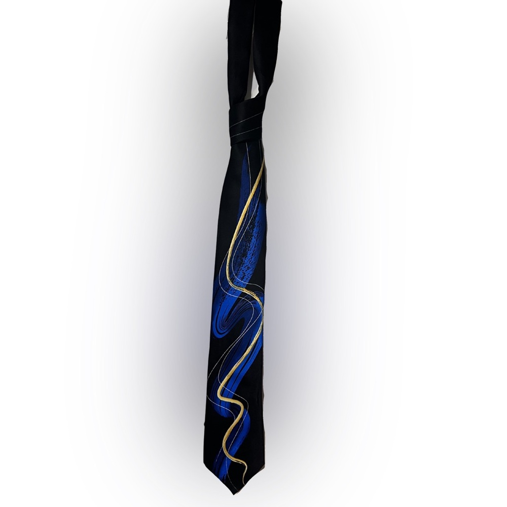 Elegant Black and Blue Tie